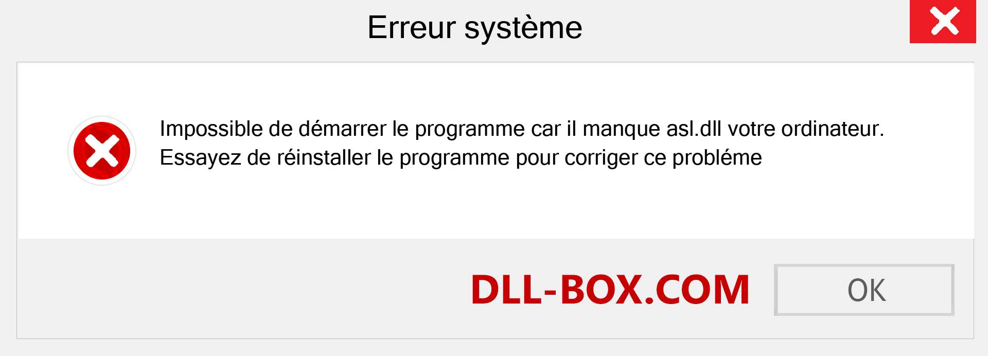 Le fichier asl.dll est manquant ?. Télécharger pour Windows 7, 8, 10 - Correction de l'erreur manquante asl dll sur Windows, photos, images